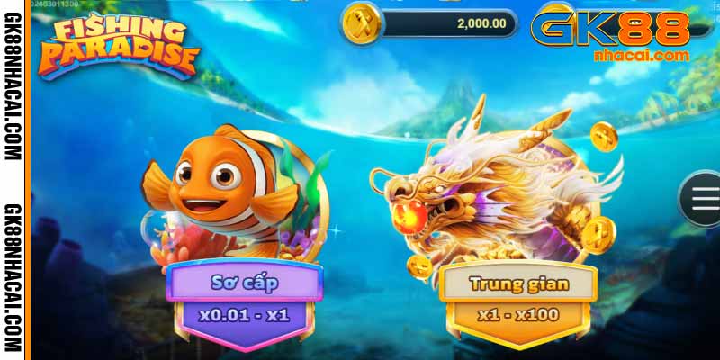 Fishing Paradise cung cấp 2 cấp độ chơi